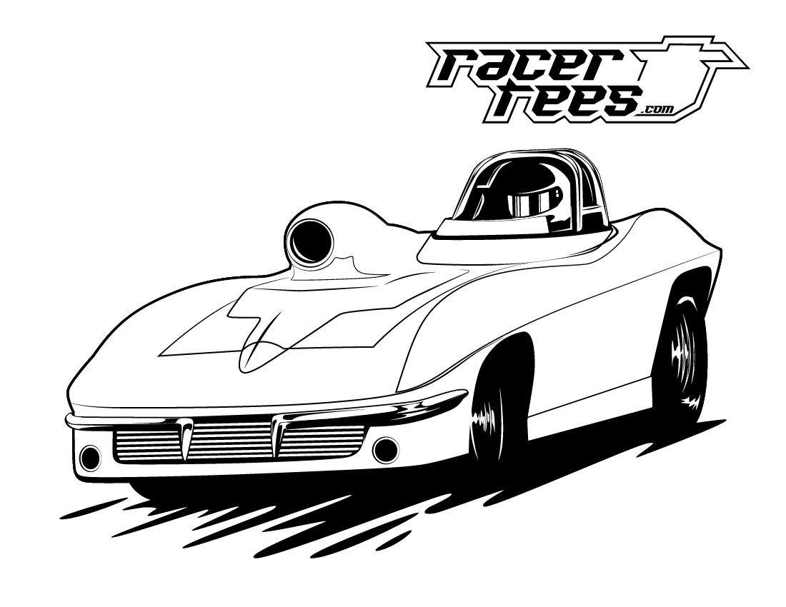 Free drag racing coloring book pages