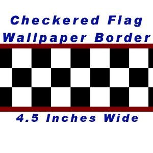 Checkered flag cars nascar wallpaper border