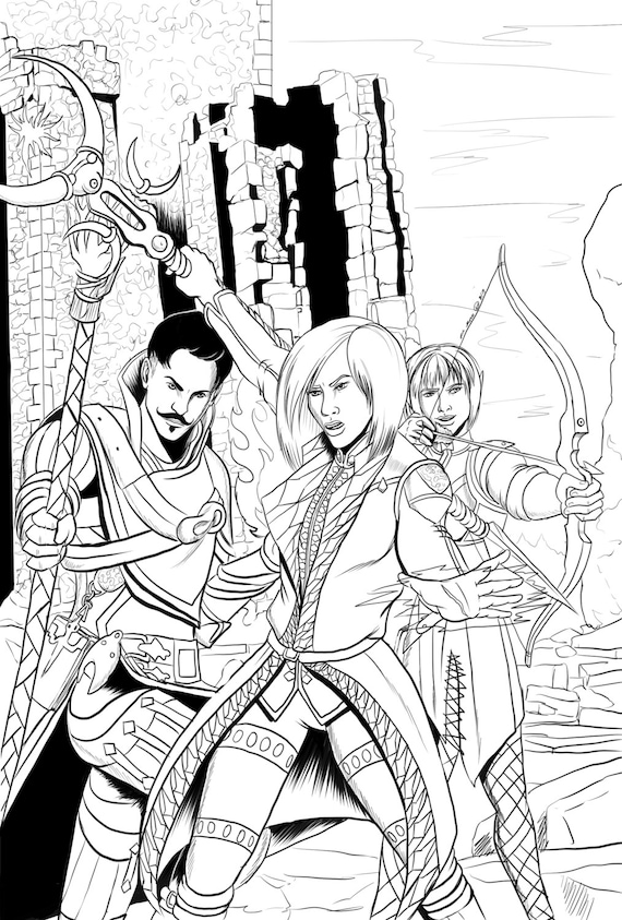 Dragon age fan coloring book