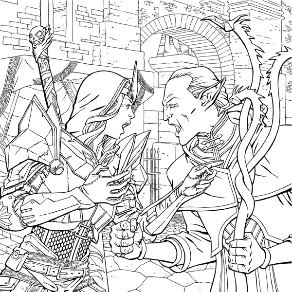 Dragon age adult coloring book profile dark horse ics