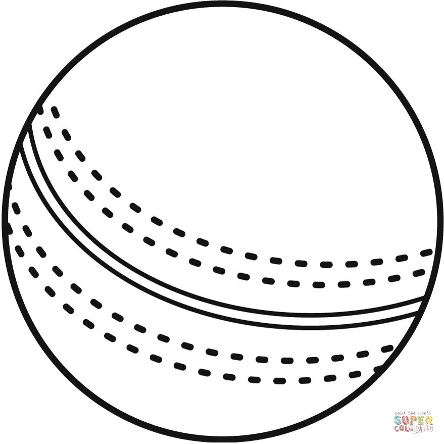 Cricket ball coloring page free printable coloring pages