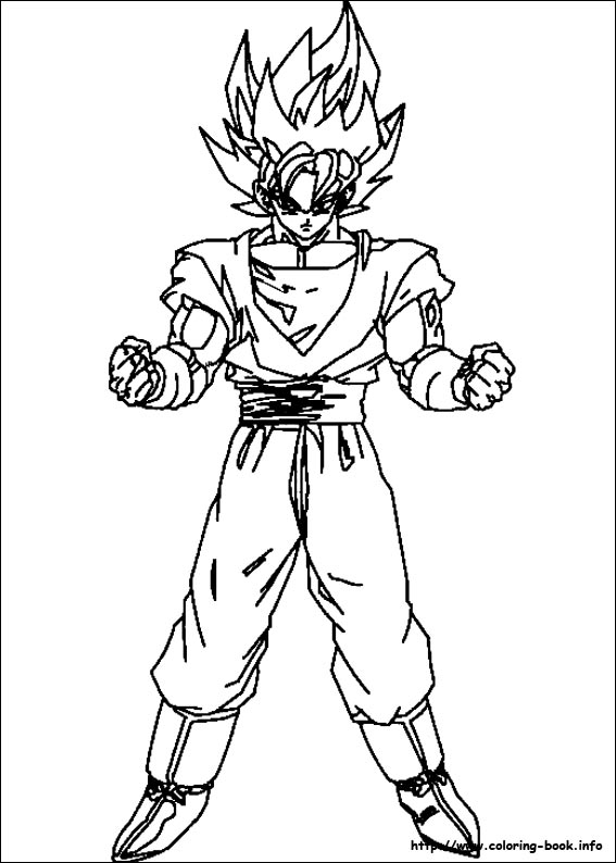 Dragon ball z coloring picture