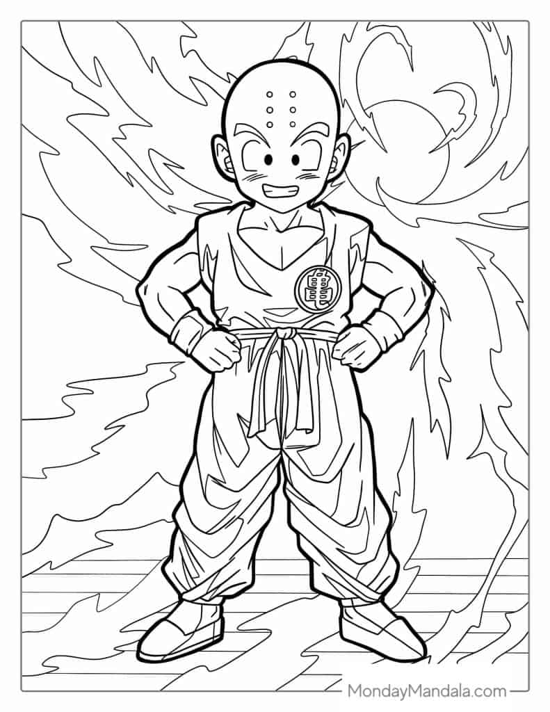 Dragon ball z coloring pages free pdf printables