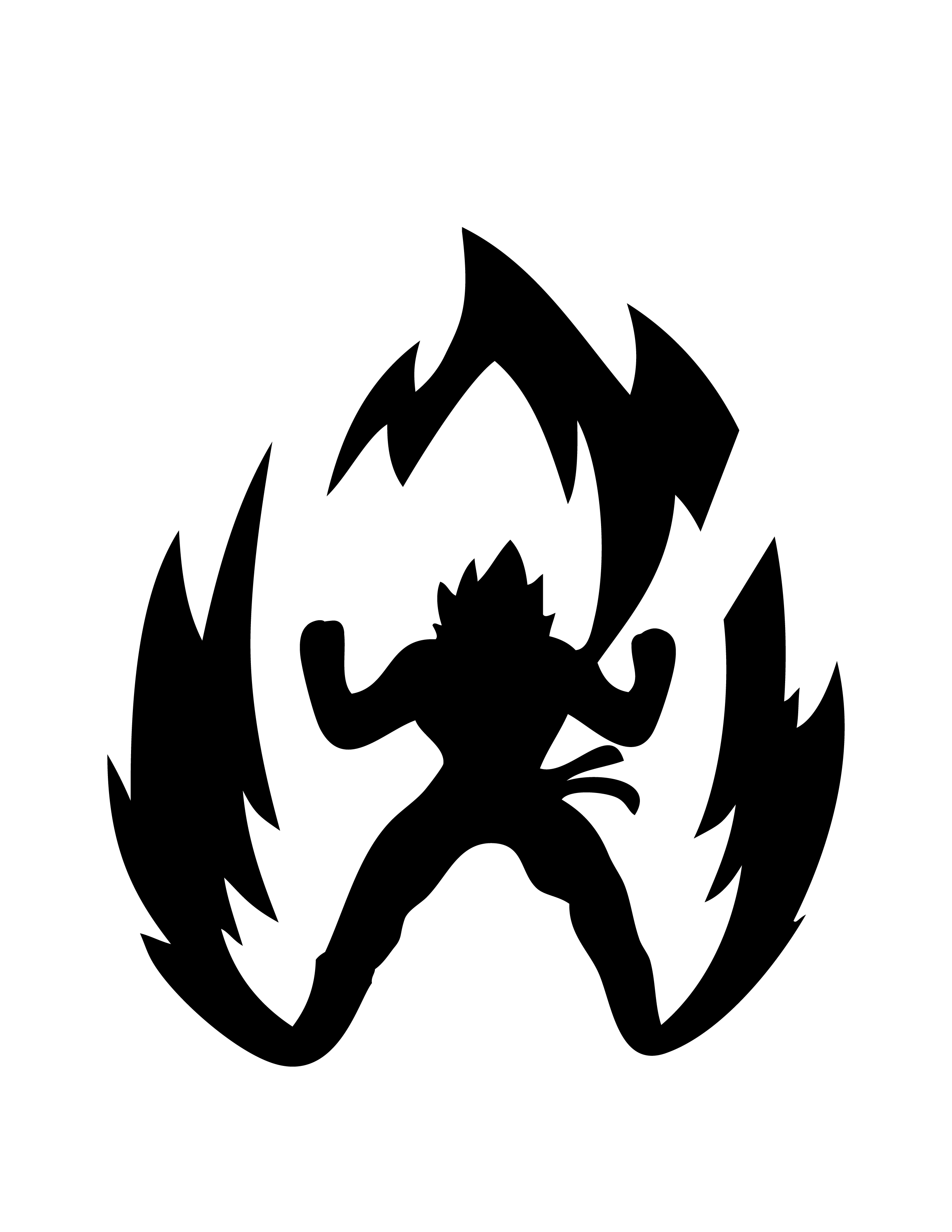 Dragonball goku pumpkin stencil