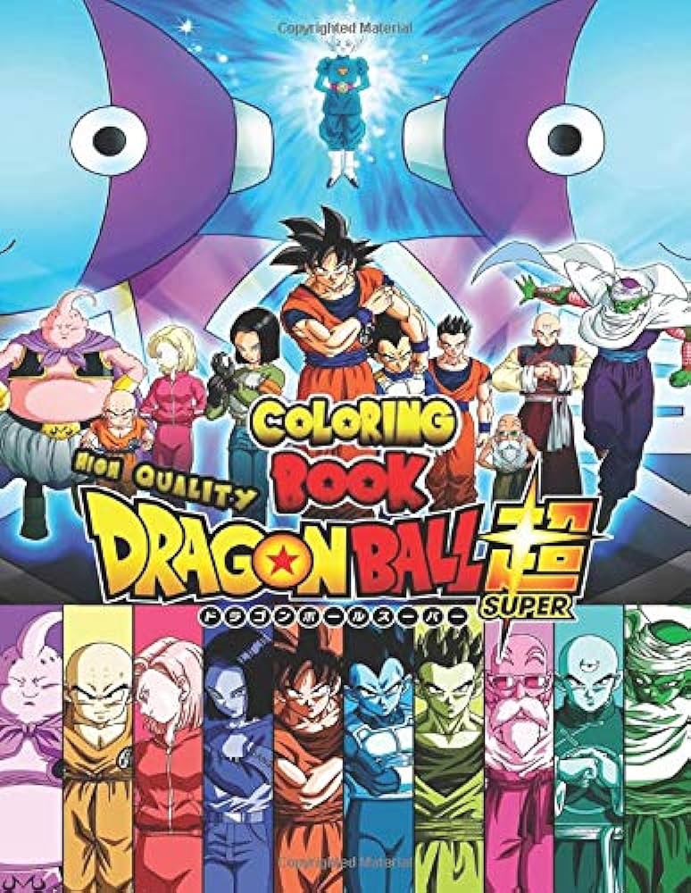 Dragon ball super coloring book more than resampled coloring pages for kids and adults enjoy coloring them as you want bakin john viole emma books