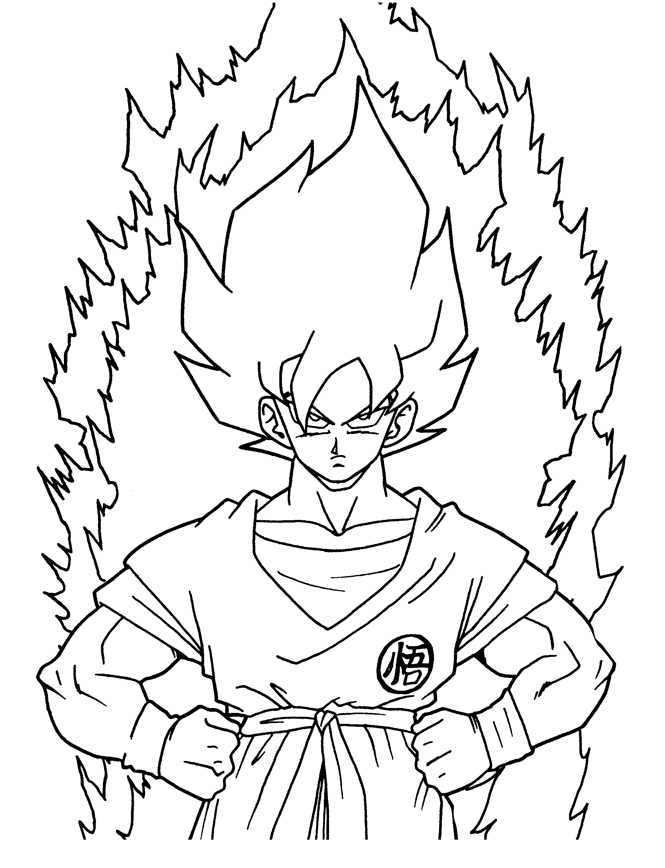 Free printable dragon ball z coloring pages for kids