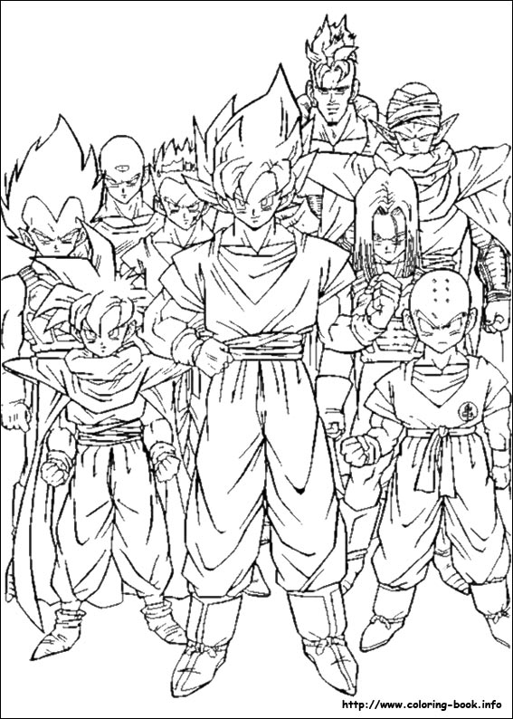 Dragon ball z coloring picture