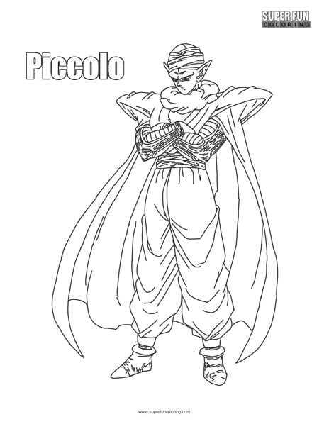 Piccolo dragon ball z coloring