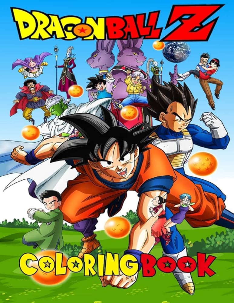 Dragon ball z coloring book dragon ball z gt super super broly hight quality illustrations coloring book glossy cover atchanmo books