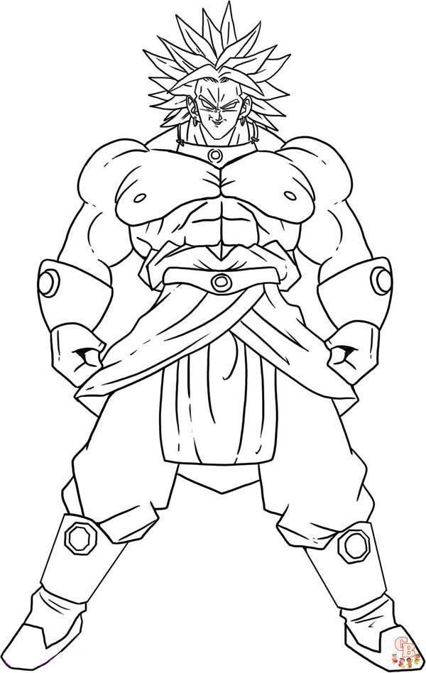 Find the best dragon ball super broly coloring pages