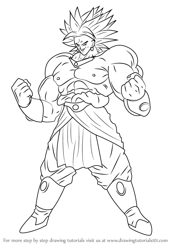 Learn how to draw broly from dragon ball z dragon ball z step by step drawing tutorials anime dragon ball dragon ball image dragon ball