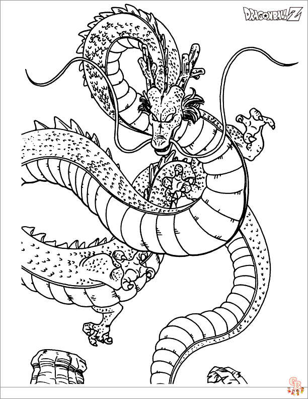 Discover the excitement of dragon ball z dragon coloring pages