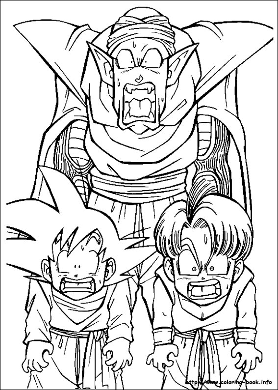 Dragon ball z coloring picture