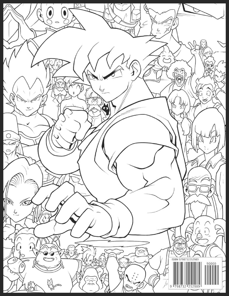 Dragon ball z coloring book manga coloring book with illustrations