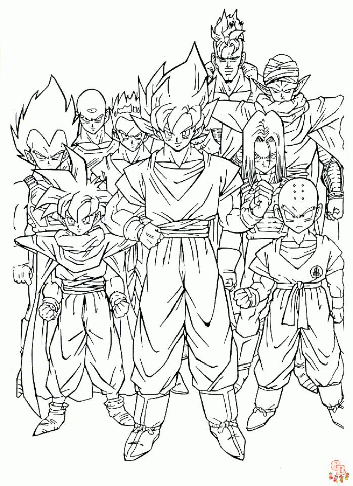Discover the best dbz coloring pages for free at