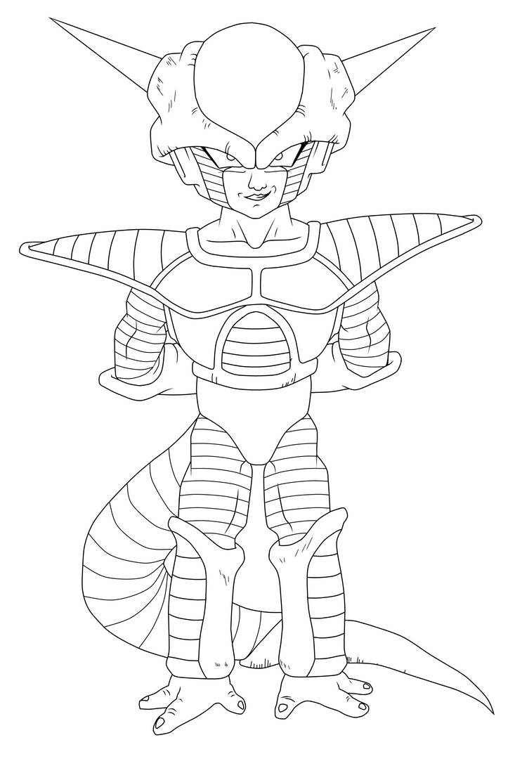 Frieza lineart by ruokdbz on