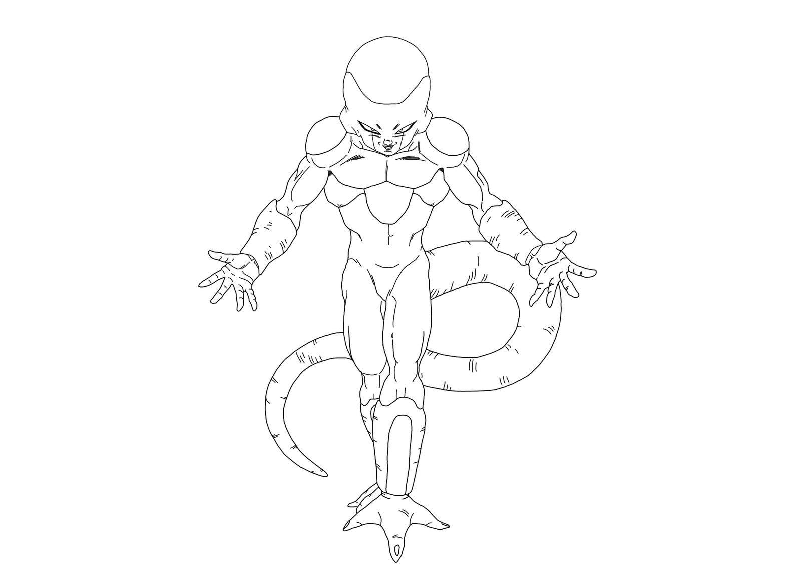 Frieza freeza lineart by dragonballaffinity on