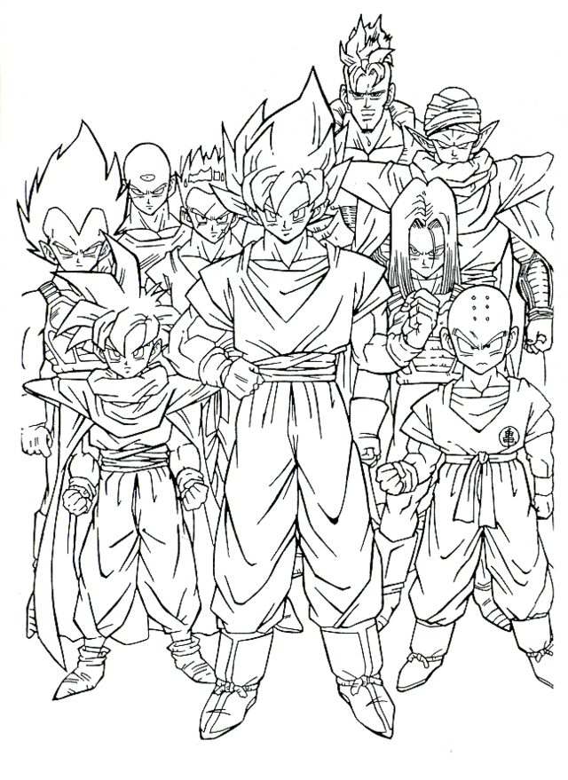 Dragon ball coloring pages