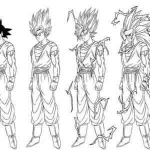 Dragon ball z coloring pages printable for free download