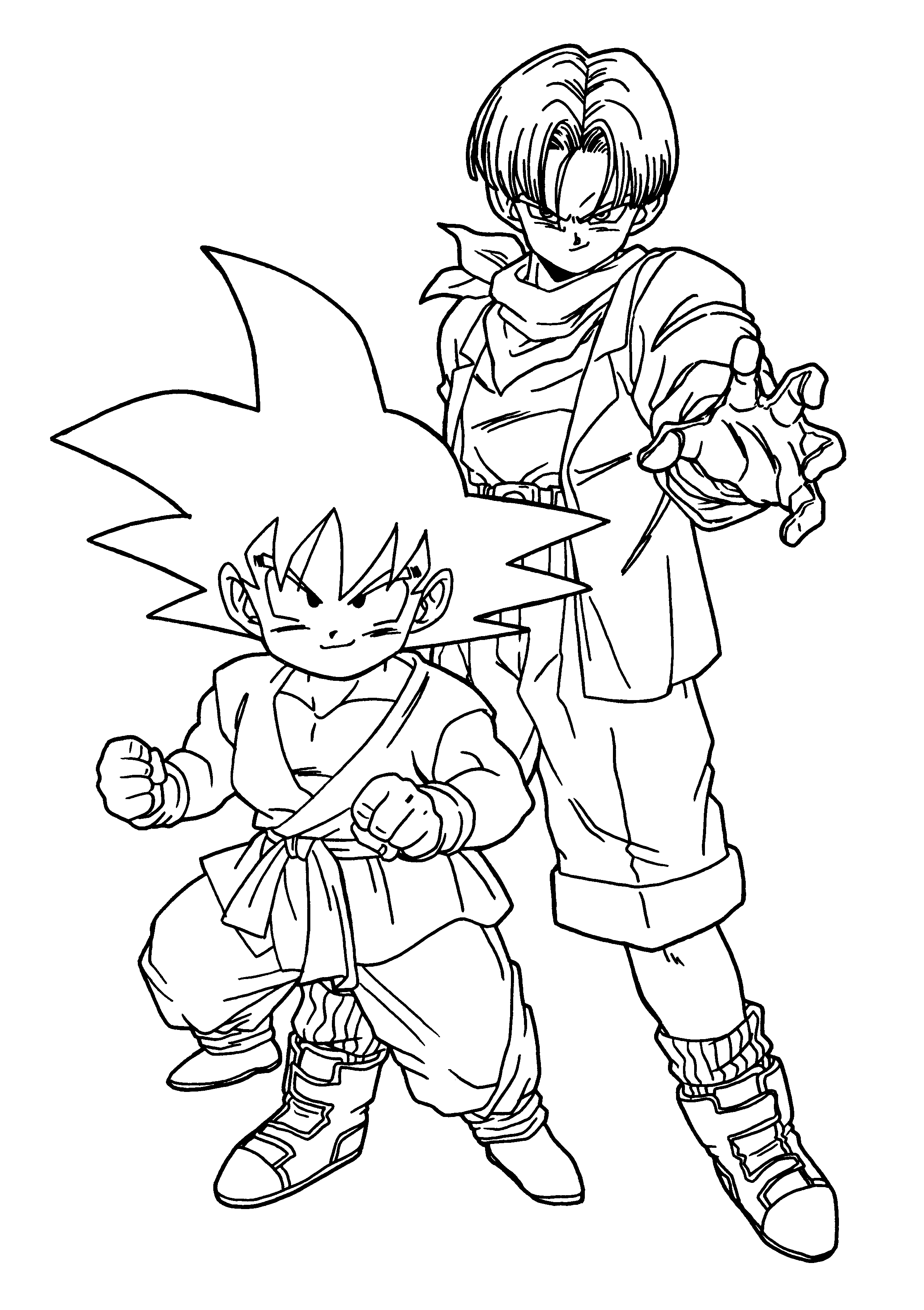 Free printable dragon ball z coloring pages for kids