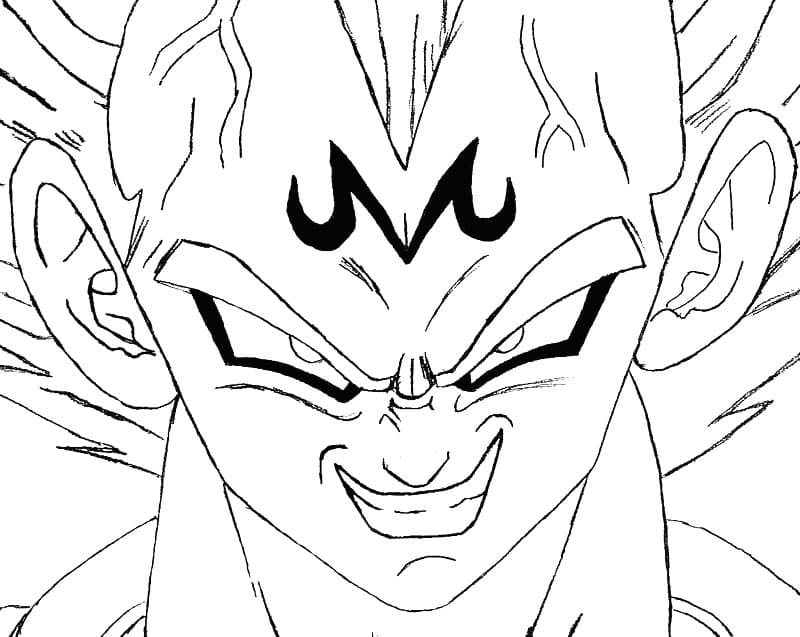 Evil vegeta coloring page