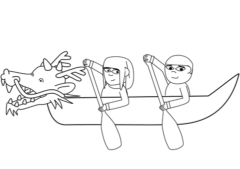 Chinese dragon boat festival coloring page free printable coloring pages