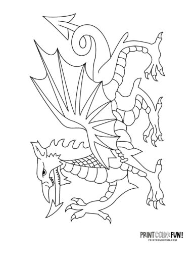 Dragon coloring pages clipart crafting fun a magical adventure for your young artist at