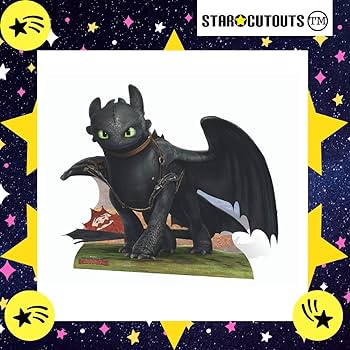 Star cutouts toothless of how to train your dragon cardboard cutout standee home kitchen