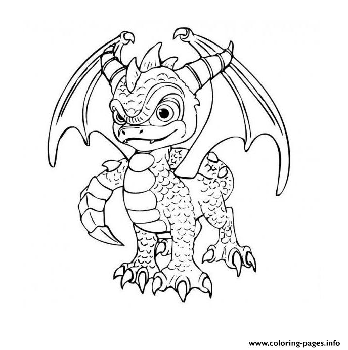 Skylanders dragon city coloring page printable