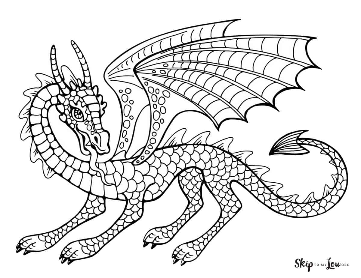 Dragon coloring pages skip to my lou