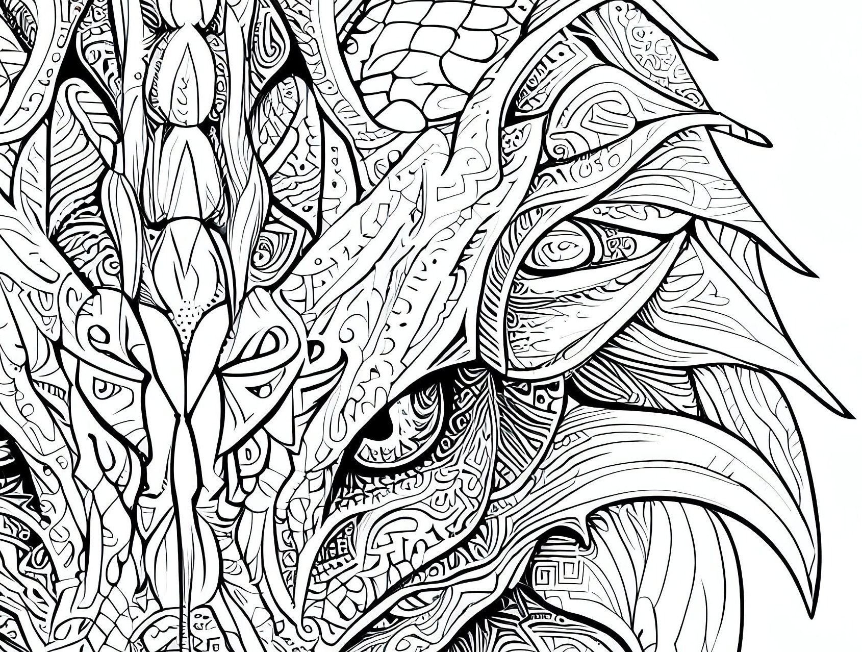 Pack stress relief coloring pages dragon digital print detailed stencil mandala dragon instant download set coloring books for adults