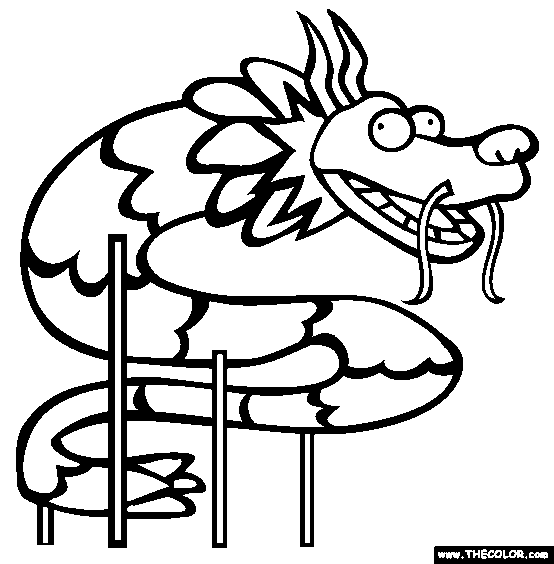 Chinese dragon coloring page online coloring