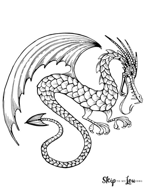 Dragon coloring pages skip to my lou