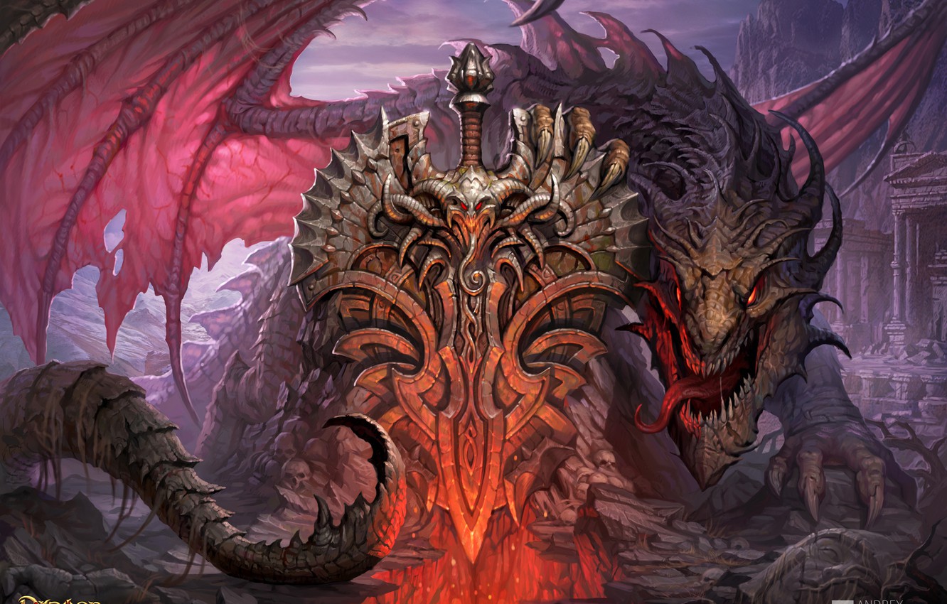 Wallpaper dragon art coat of arms dragon eternity andrew kosinski dragons of eternity images for desktop section ððññ