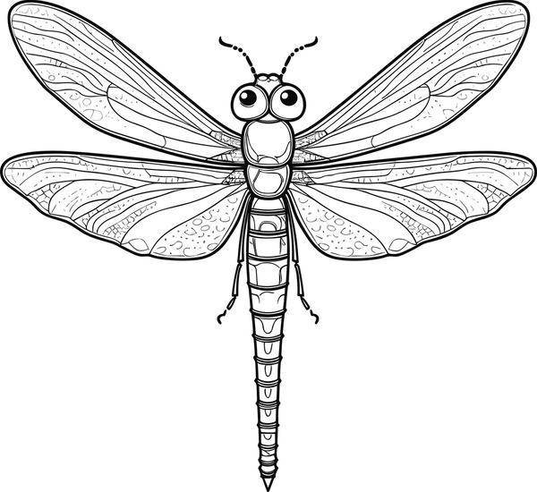 Dragonfly coloring pages royalty