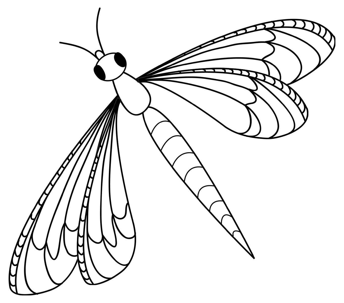 Free printable dragonfly coloring pages for kids