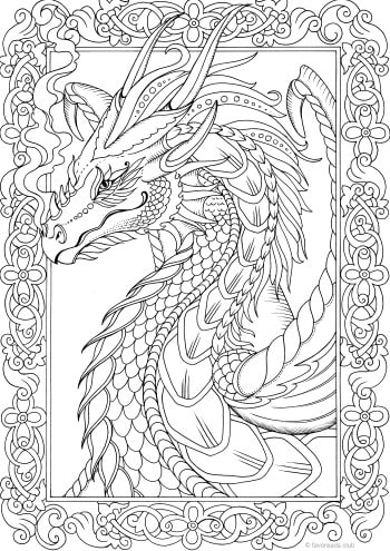 Gorgeous dragon â favoreads coloring club