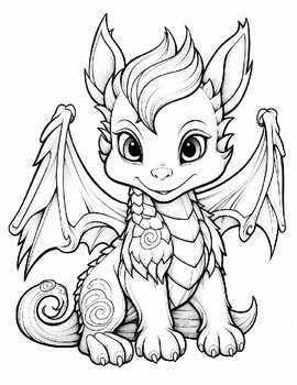 Cute dragon coloring pages for adults volume by art coloring book