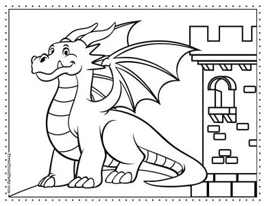 Cute dragon coloring sheets for kids free printable