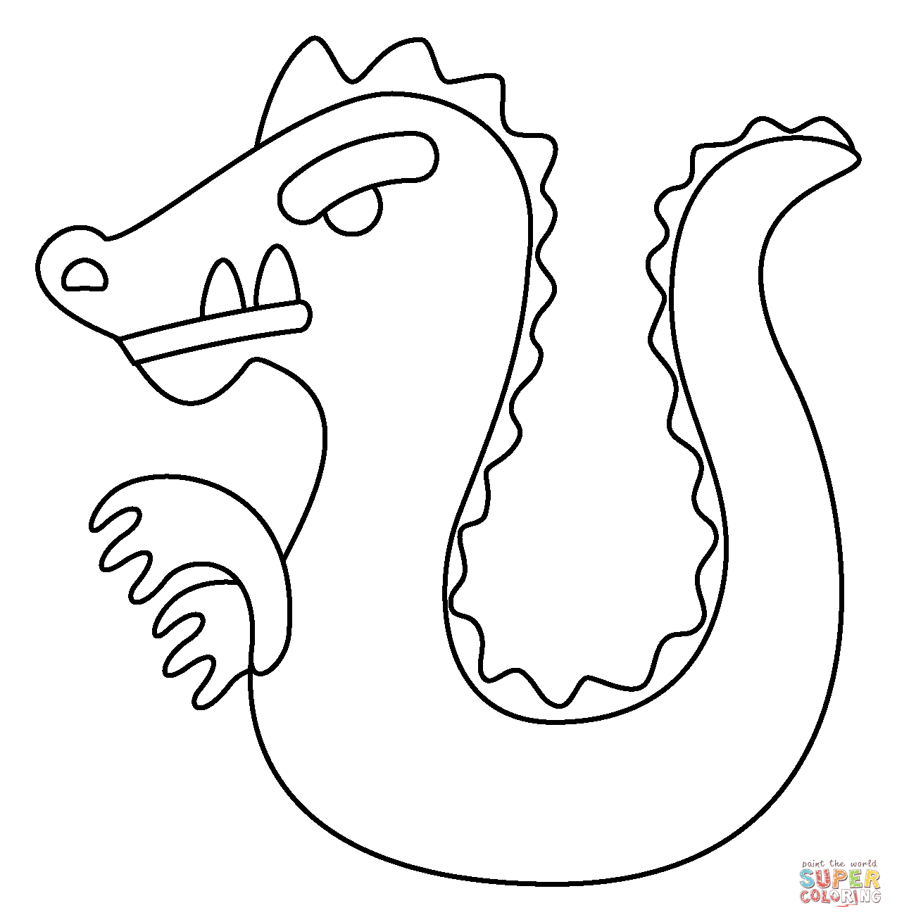 Dragon emoji coloring page free printable coloring pages