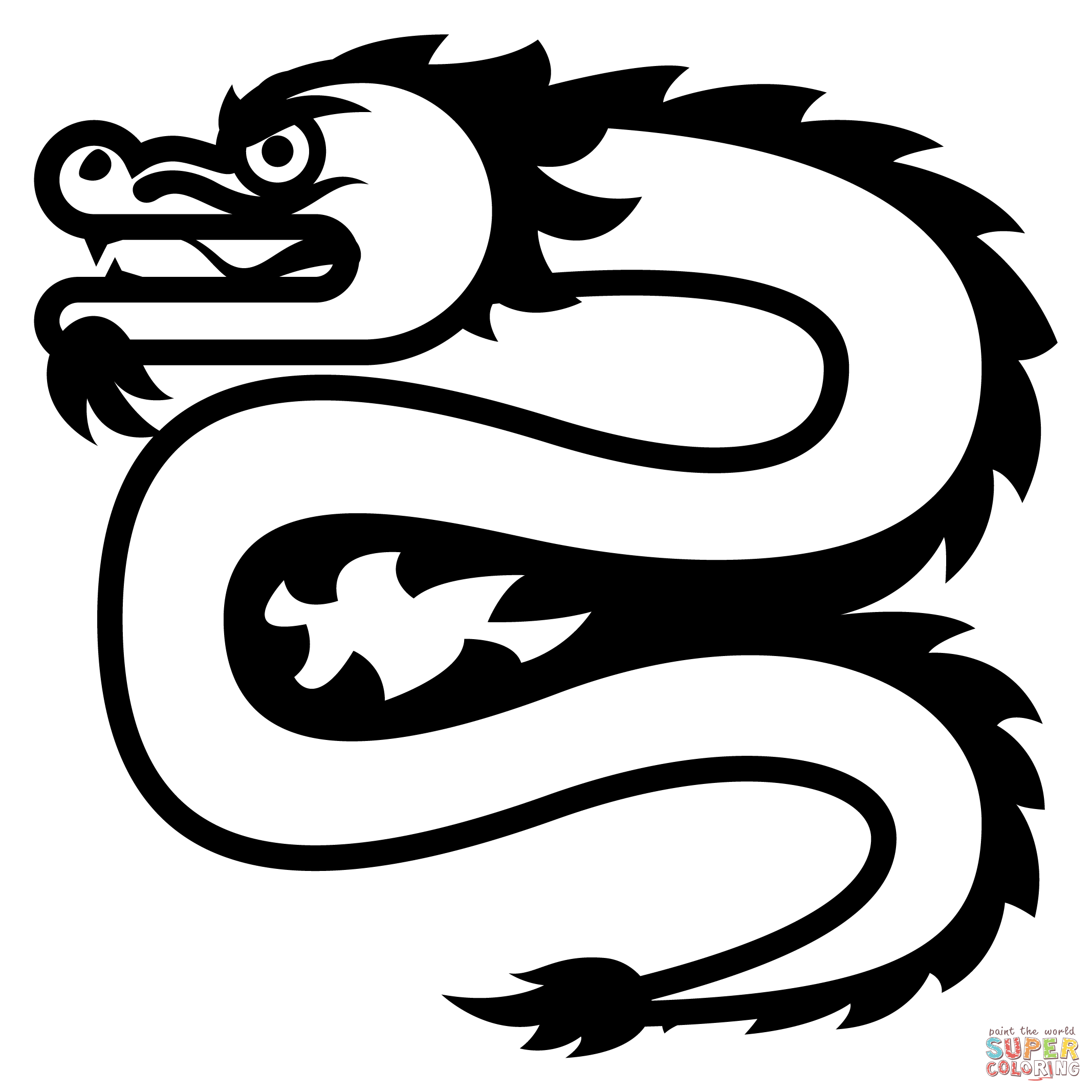 Dragon emoji coloring page free printable coloring pages