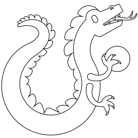 Dragon side emoji coloring page free printable coloring pages