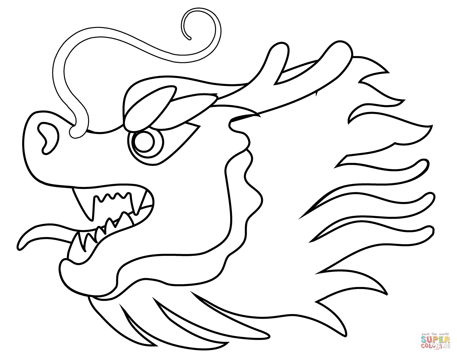 Dragon face emoji coloring page free printable coloring pages