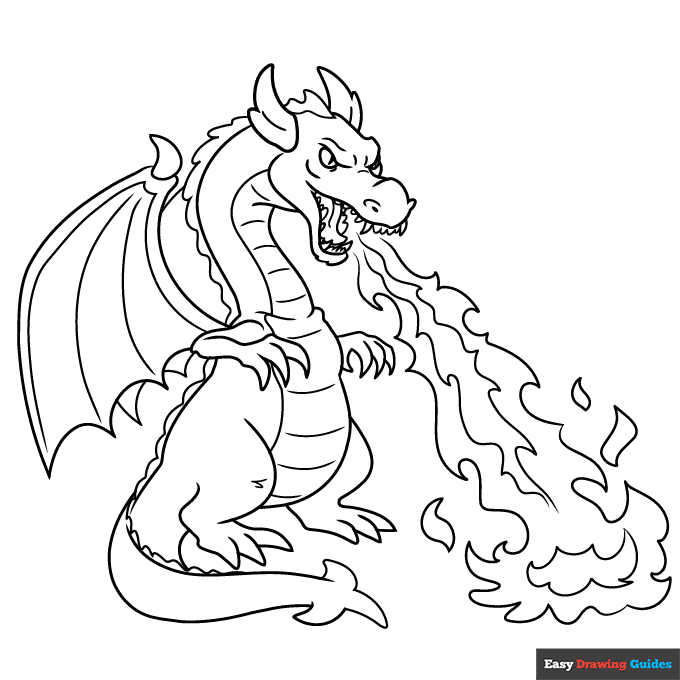 Free printable dragon coloring pages for kids