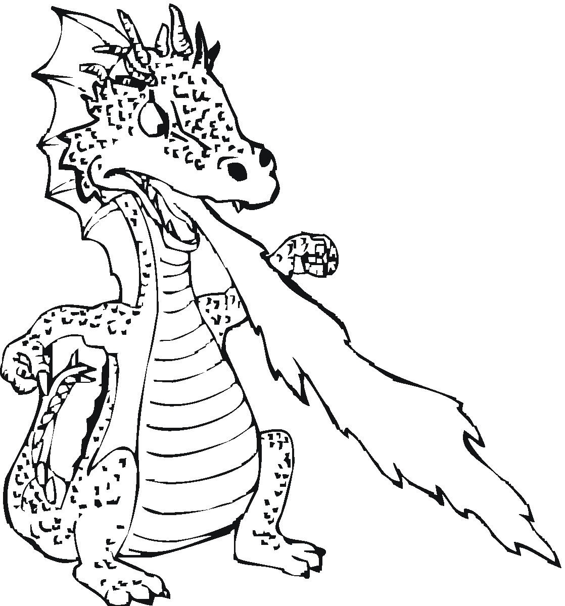 Free printable dragon coloring pages for kids