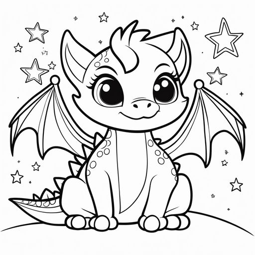 Dragon coloring page