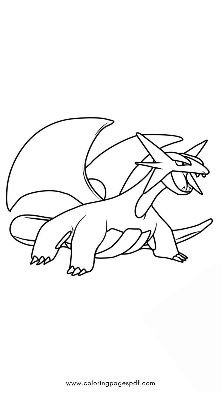 Pokãmon coloring page of salamence pokemon coloring pokemon coloring pages coloring pages