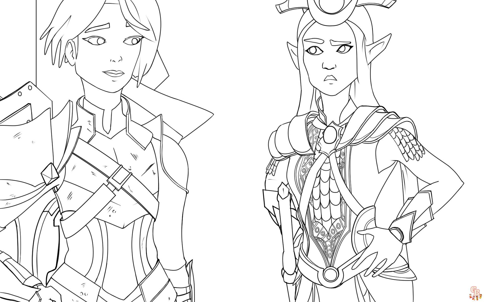 Dragon prince coloring pages