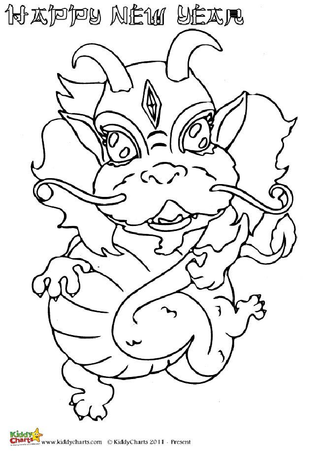 Chinese dragons coloring pages for kids