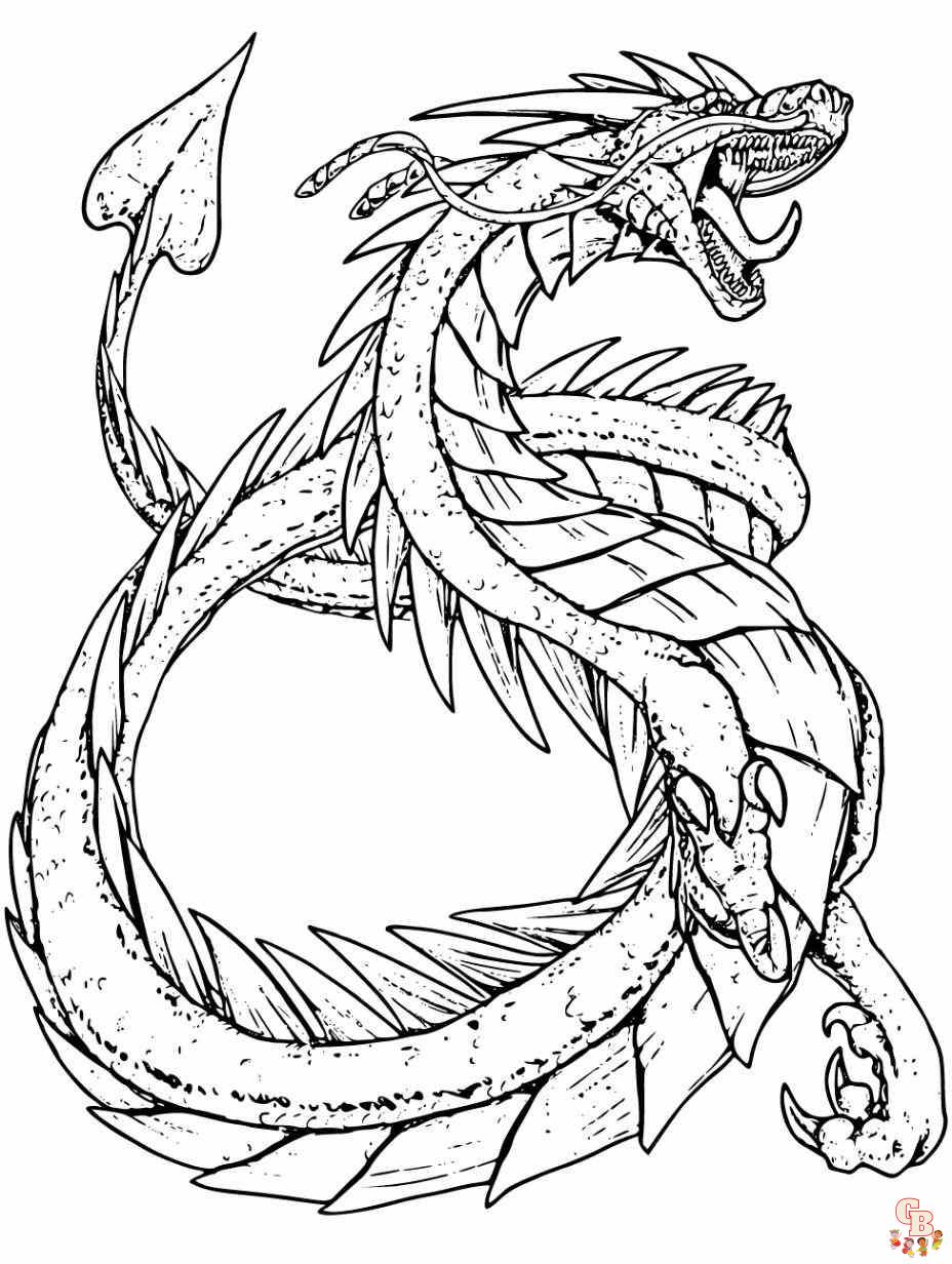 Dragon coloring pages printable and free